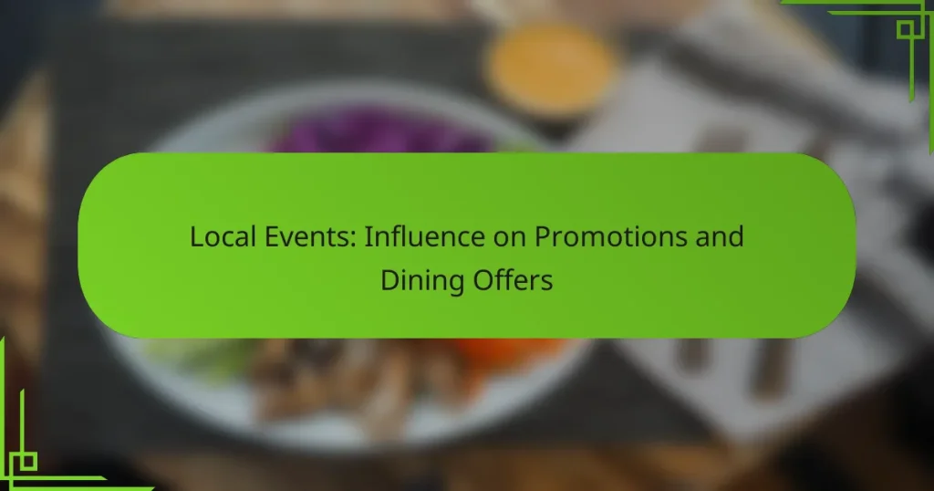 Local Events: Influence on Promotions and Dining Offers