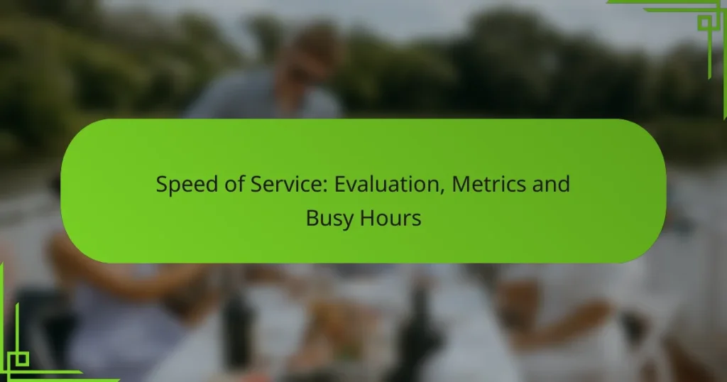 Speed of Service: Evaluation, Metrics and Busy Hours