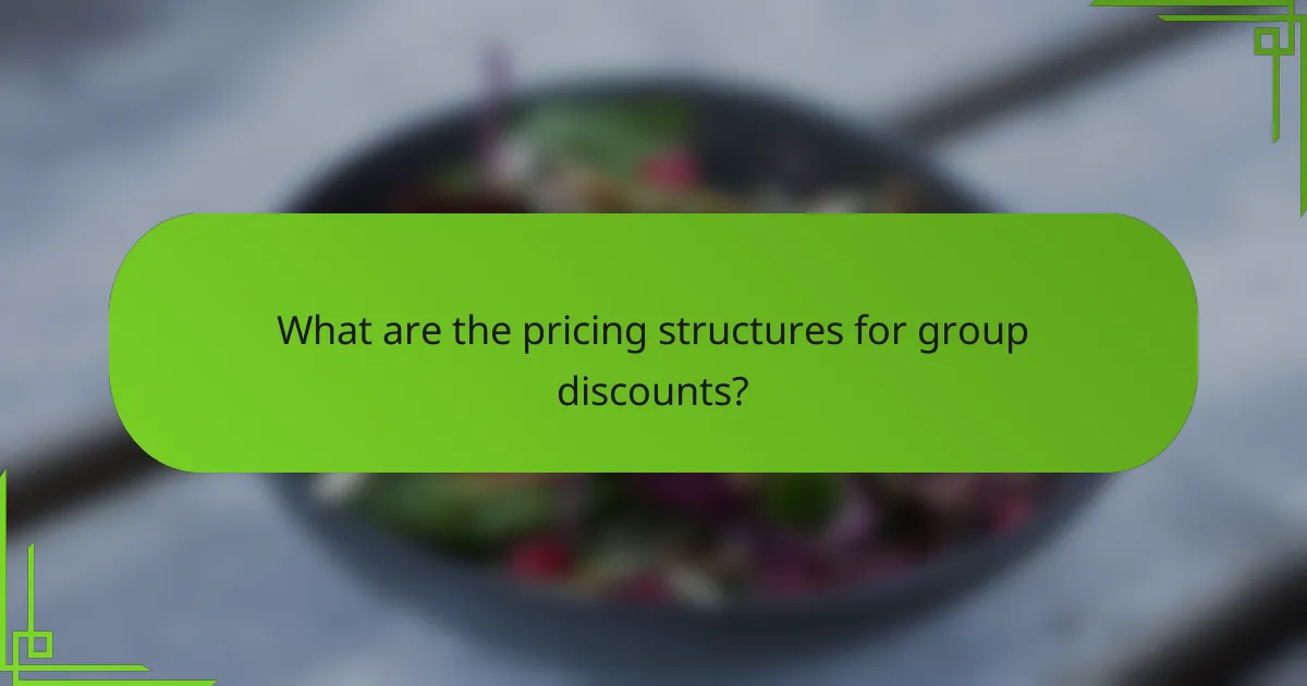 What are the pricing structures for group discounts?