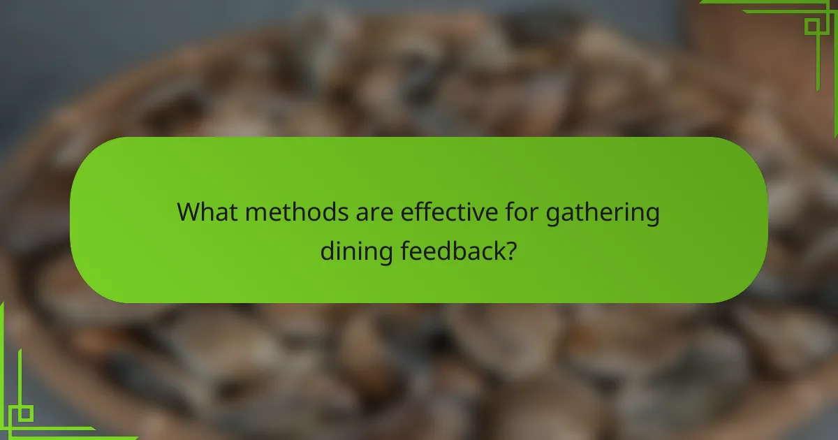 What methods are effective for gathering dining feedback?